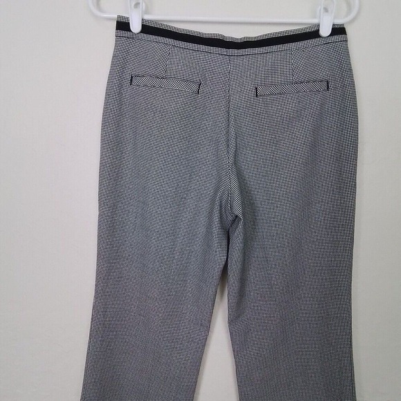 Liz Claiborne Tabitha‎ Pant 2 Petite Black White Herringbone Mid Rise Straight - Picture 8 of 15
